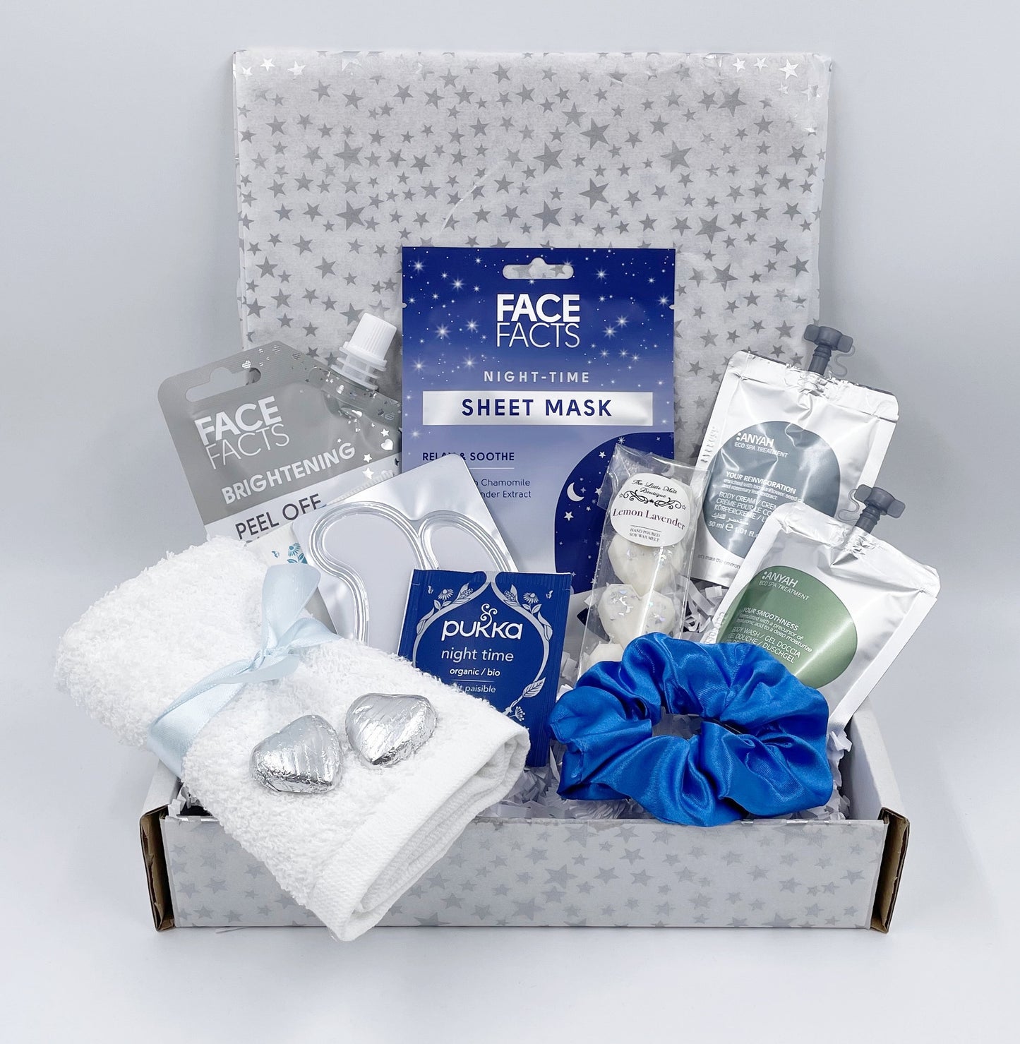 Blue 50th gift box present