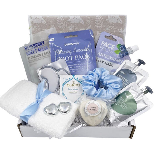 Blue Ladies Self Care Pamper Hamper Gift Box