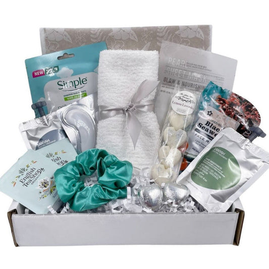 Teal Ladies Self Care Pamper Gift Box For Birthday