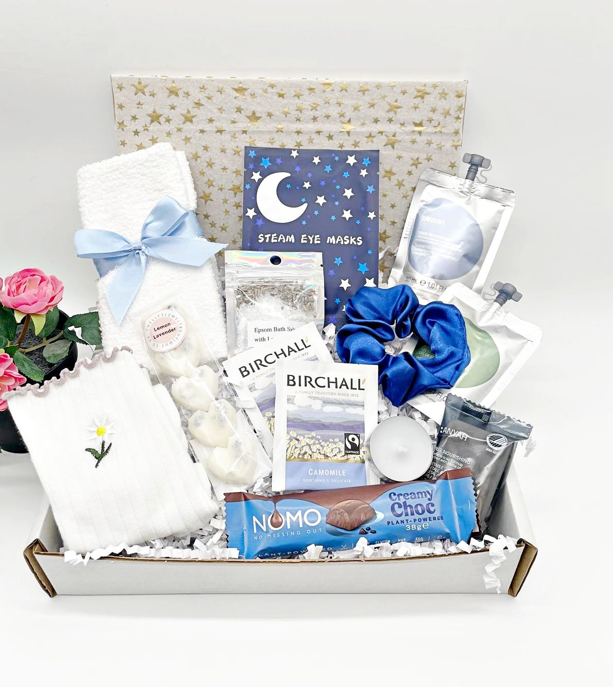Blue Vegan Self Care Chocolate Gift Hamper