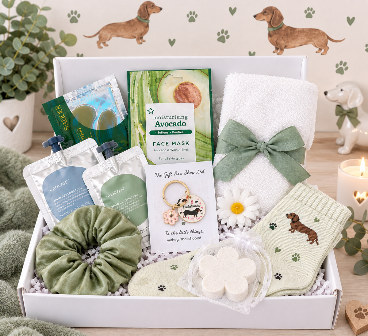 Dachshund Dog lover self care gift Box for her
