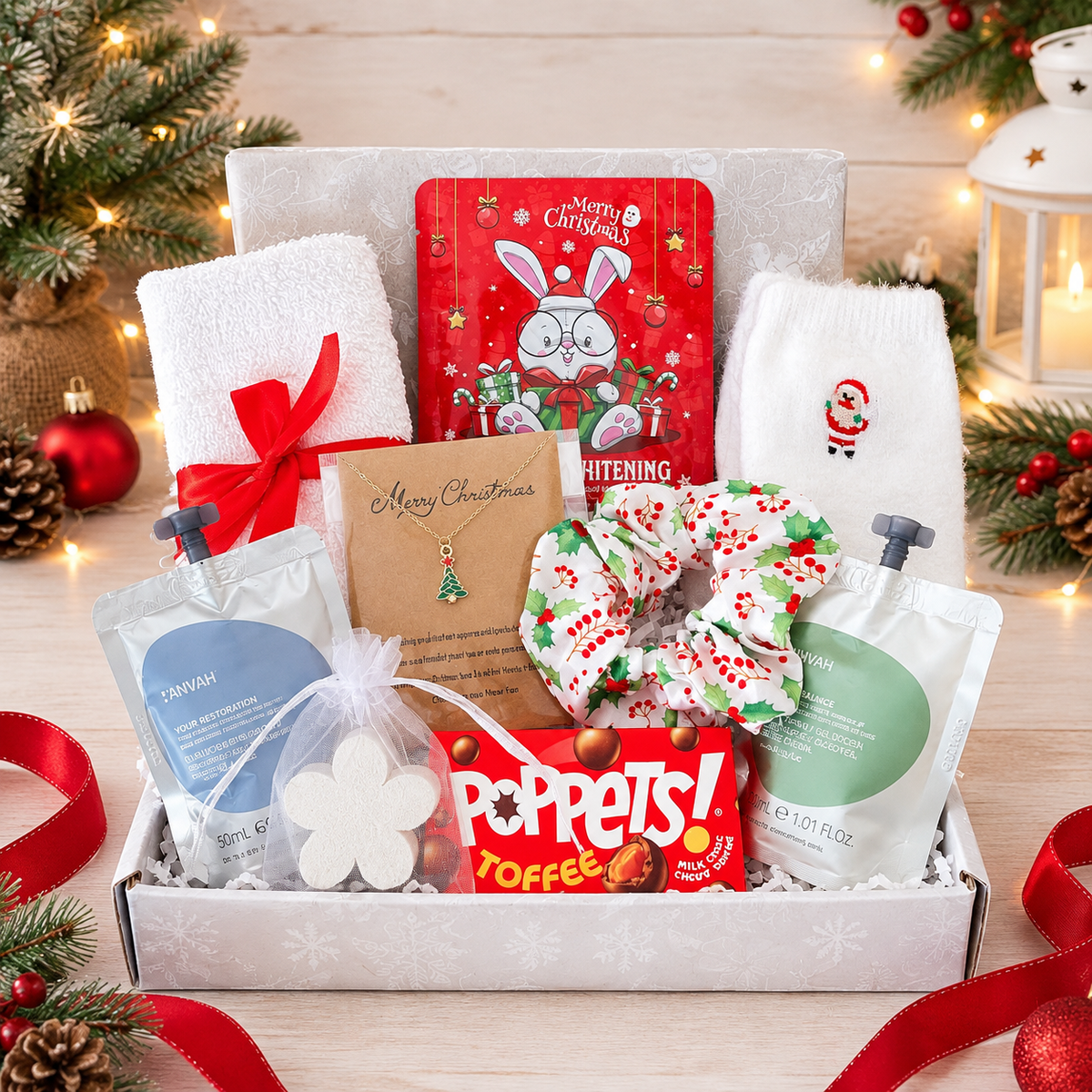 RED Lady or Teenager Christmas Self Care Pamper Hamper