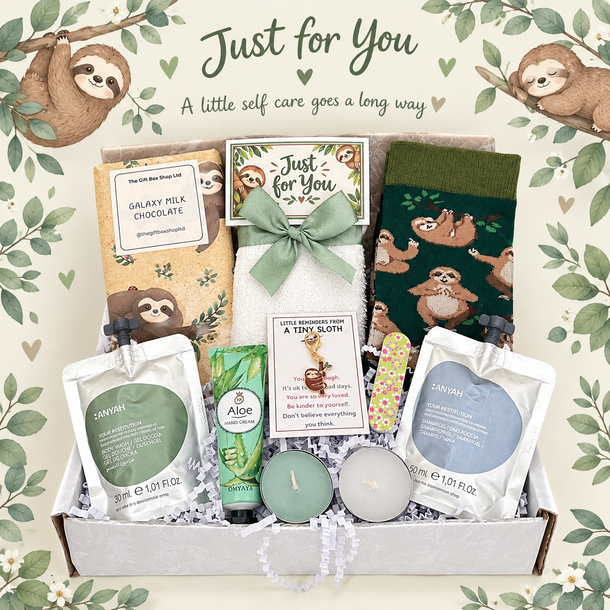 Sloth lover self care gift Box for her